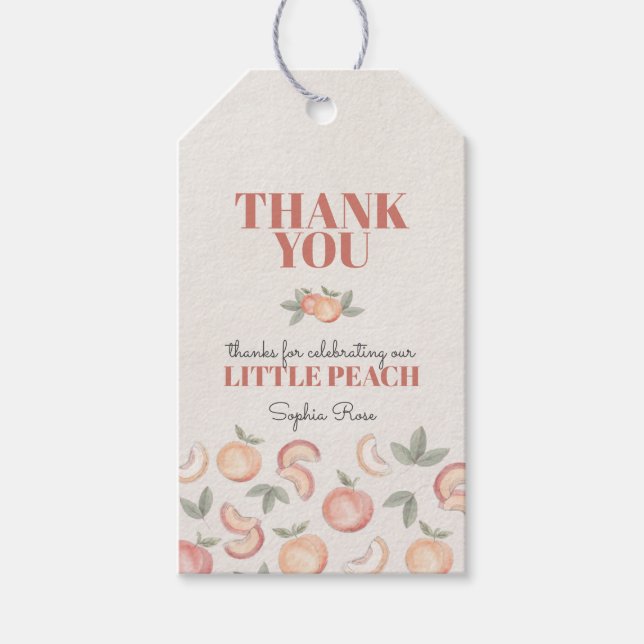 étiquette de faveur pour pêche douce pour annivers (Devant)