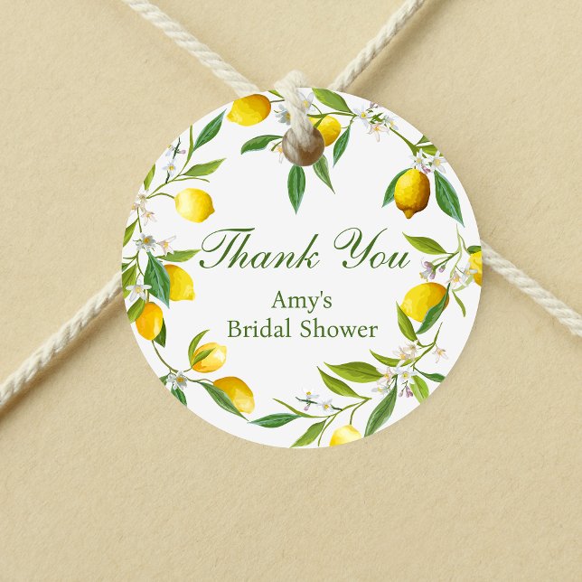 Étiquette de faveur ronde de Lemon Main Squeeze (Créateur téléchargé)