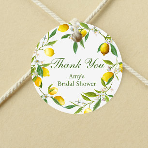 Étiquette de faveur ronde Lemon Main Squeeze