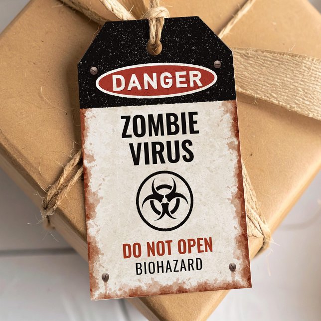 Étiquette de favori de virus zombie avec panneau d (Créateur téléchargé)