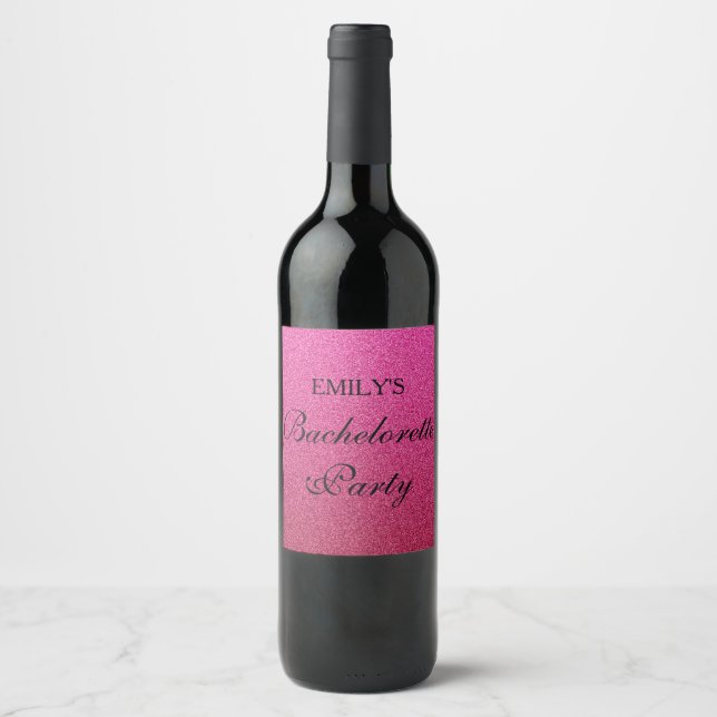 Étiquette de fête de Bachelorette rose chaud (Devant)