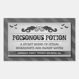 Étiquette de fête d'Halloween ou de boisson Black 