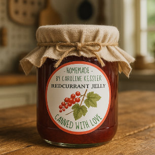 Étiquette de feuille de conservation de gelée de g