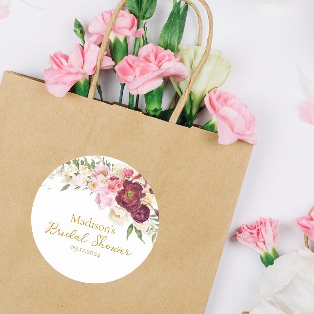 Étiquette de Fiançailles Florales pour Mariage (Créateur téléchargé)