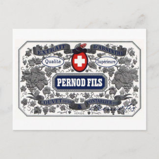 Étiquette de fichiers Pernod de carte postale
