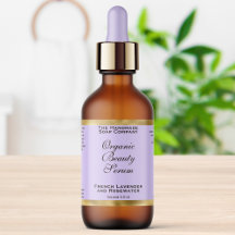 Étiquette de flacon compte-gouttes de cosmétiques
