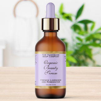 Étiquette de flacon compte-gouttes de cosmétiques