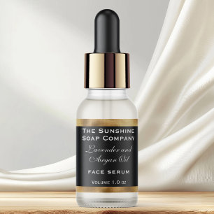 Étiquette de flacon compte-gouttes pour cosmétique