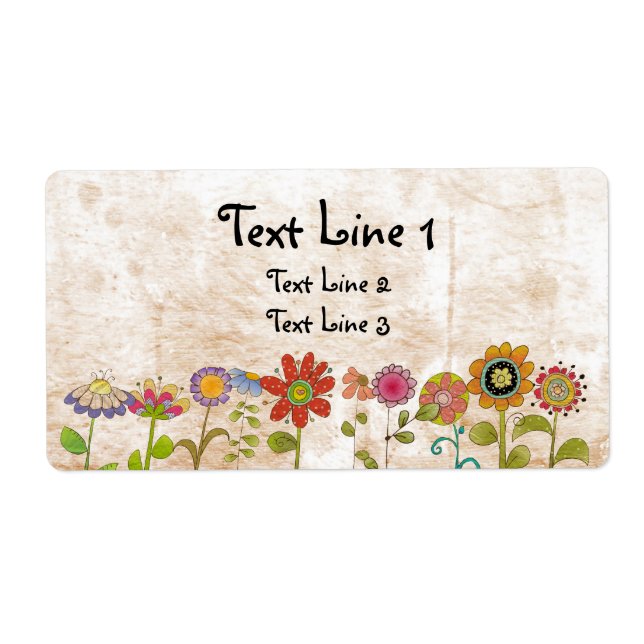 Étiquette de fleurs (Devant)