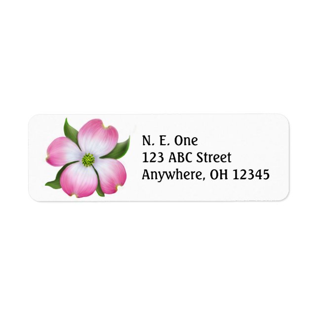 Étiquette de fleurs de bois rose (Devant)
