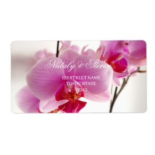 Étiquette de fleurs d'orchidée
