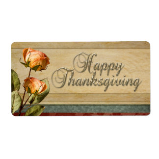 Étiquette de fleurs séchées