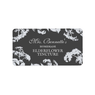 Étiquette de flûte de fleurs d'Elderflower sur mes