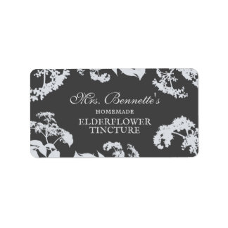 Étiquette de flûte de fleurs d'Elderflower sur mes