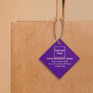 Étiquette de forme de diamant violet de marque com