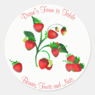 Étiquette de fraises