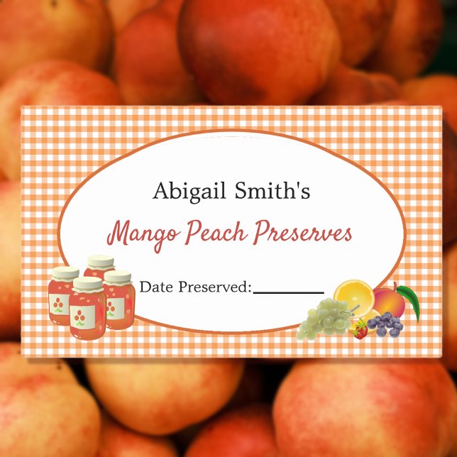 Étiquette de fruit pour pot de conservation tout u (Créateur téléchargé)