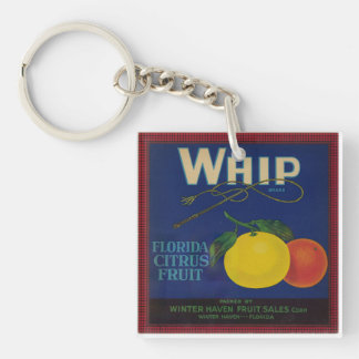 Étiquette de fruits vintage à argile de whip