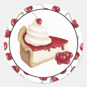 Étiquette de gâteau à la tarte cerise
