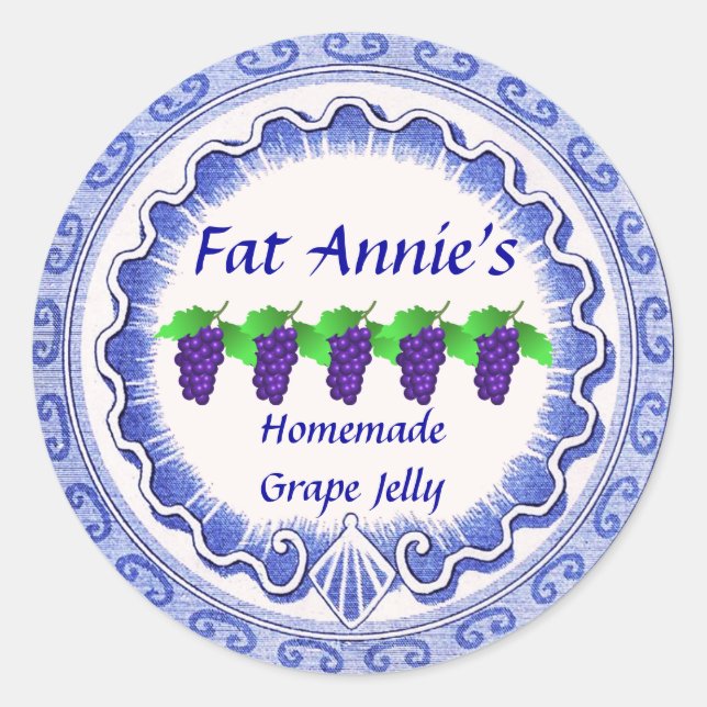 Étiquette de gelée de raisin (Devant)