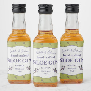étiquette de gin de prunelle maison