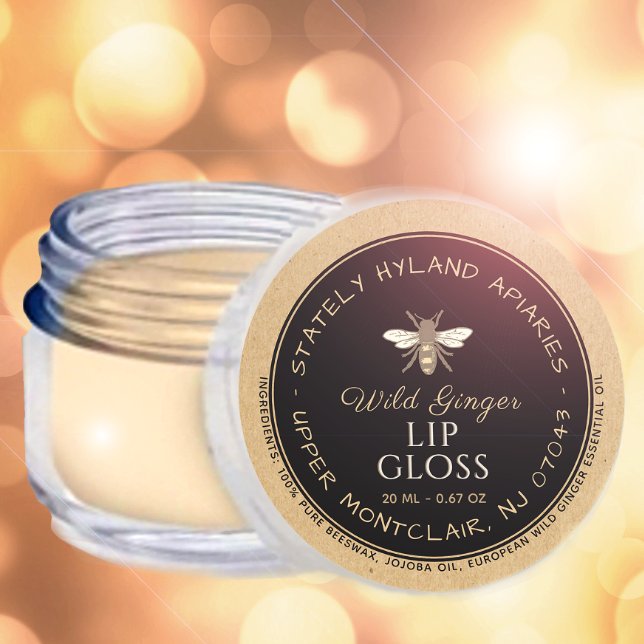 Étiquette de gloss pour les lèvres à la cire d'abe (Créateur téléchargé)