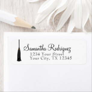 Étiquette de graduation de la marguerite noire