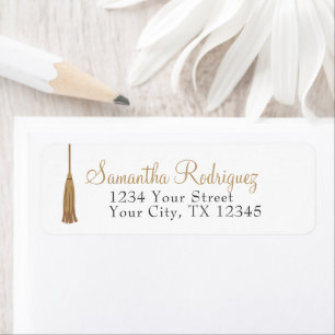 Étiquette de graduation Gold Tassel