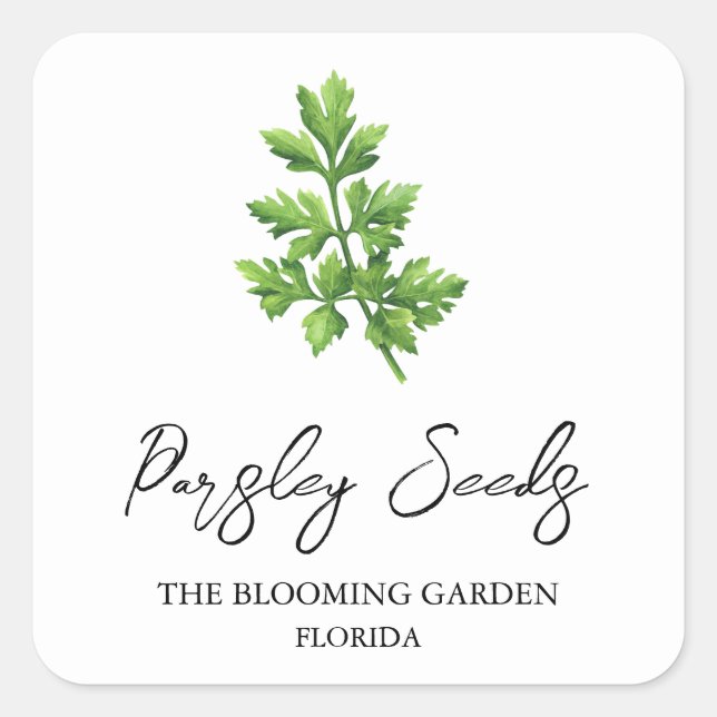 Étiquette de graines de persil (Devant)