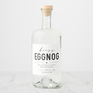 Étiquette de grande bouteille de lait de poule alc