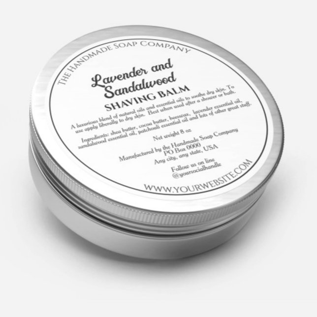 Étiquette de jarre de cosmétique blanc avec ingréd (Créateur téléchargé)