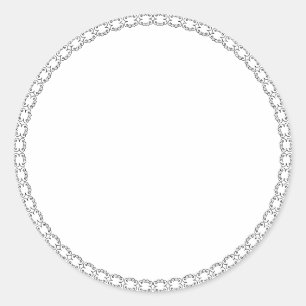 Étiquette de joint rond blanc blanc