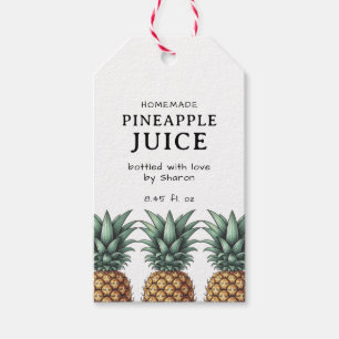 Étiquette de jus d'ananas