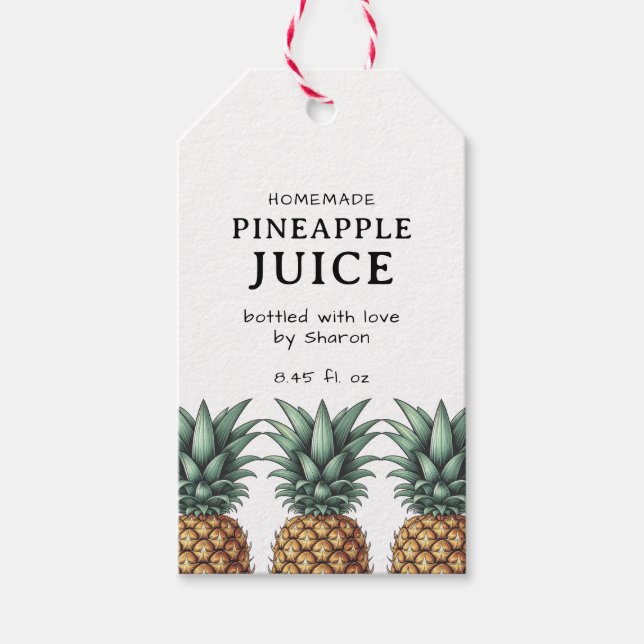 Étiquette de jus d'ananas (Devant)