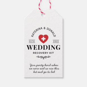 Étiquette de kit de récupération de mariage vintag