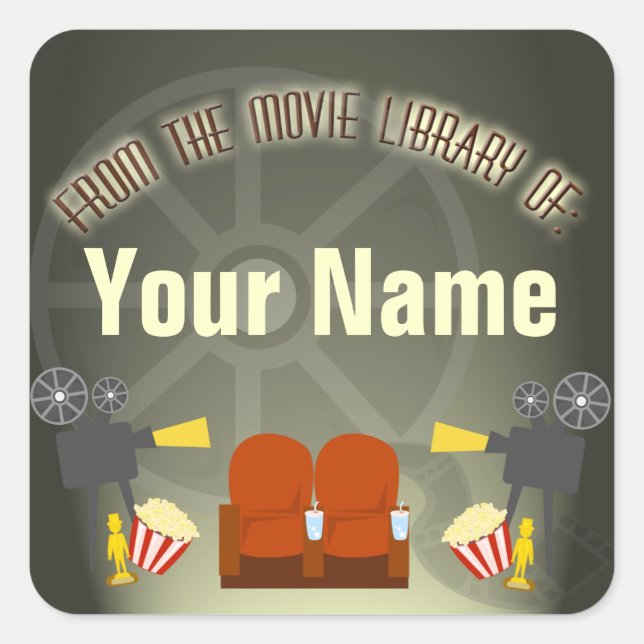 ÉTIQUETTE de la bibliothèque de films DVD (Devant)