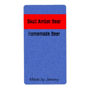 Étiquette de la bière Denim
