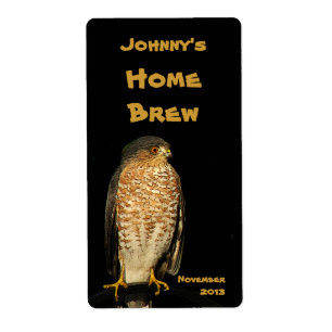 Étiquette de la bière Hawk Shinned Sharp