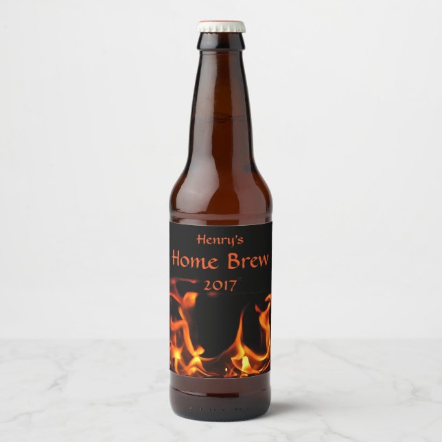Étiquette de la bière orange et noire (Devant)