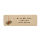 Étiquette de la bougie de Noël