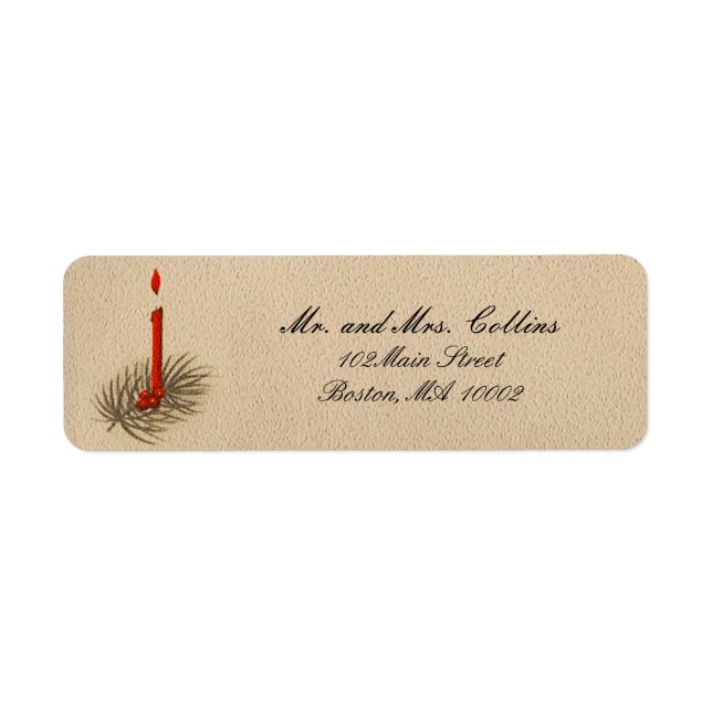 Étiquette de la bougie de Noël (Devant)