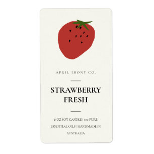 Étiquette DE LA BOUGIE ROUGE DE FRUITES FRAÎCHES P