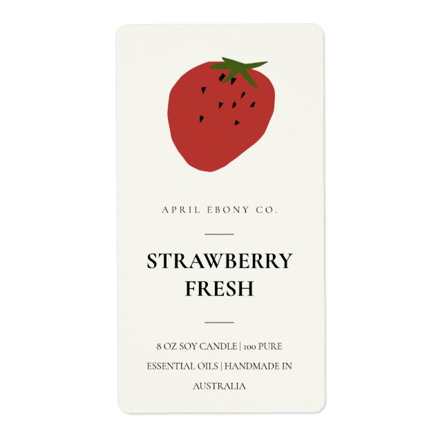 Étiquette DE LA BOUGIE ROUGE DE FRUITES FRAÎCHES P (Devant)