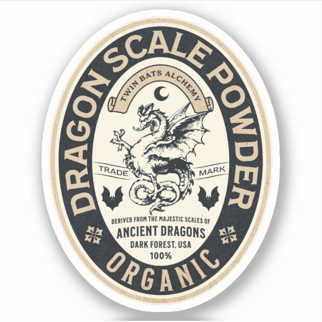 Étiquette de la bouteille d'apothèque d'Halloween  (Devant)