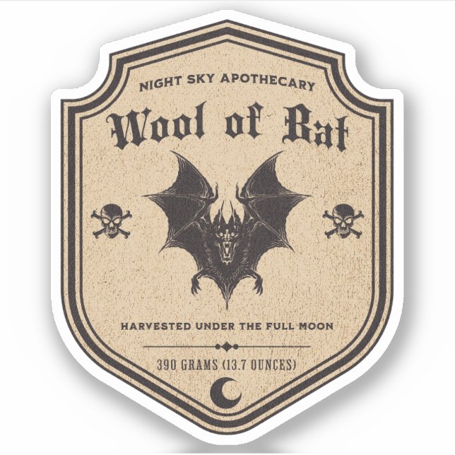 Étiquette de la bouteille d'apothèque d'Halloween  (Devant)