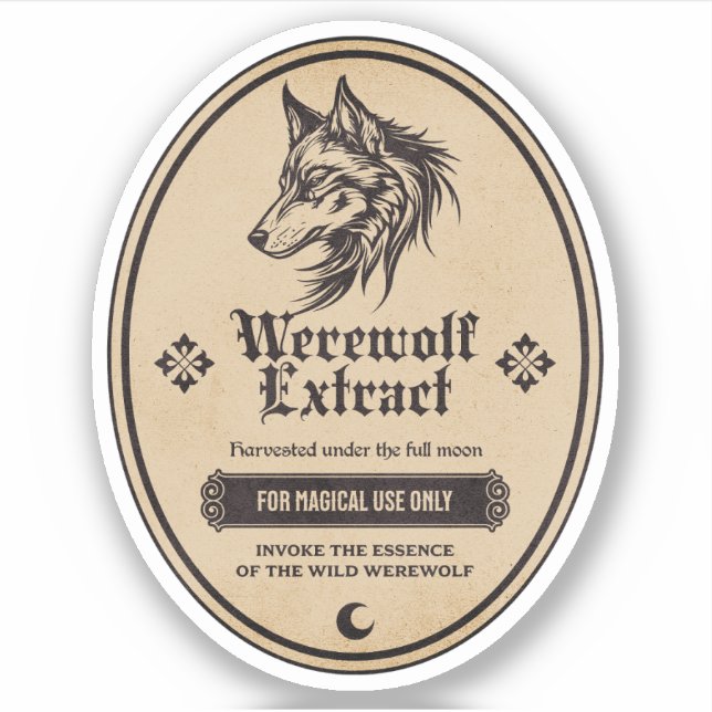 Étiquette de la bouteille d'apothèque d'Halloween  (Devant)