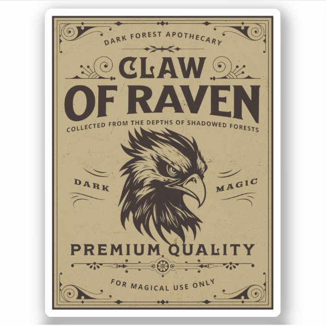 Étiquette de la bouteille d'apothèque d'Halloween  (Devant)