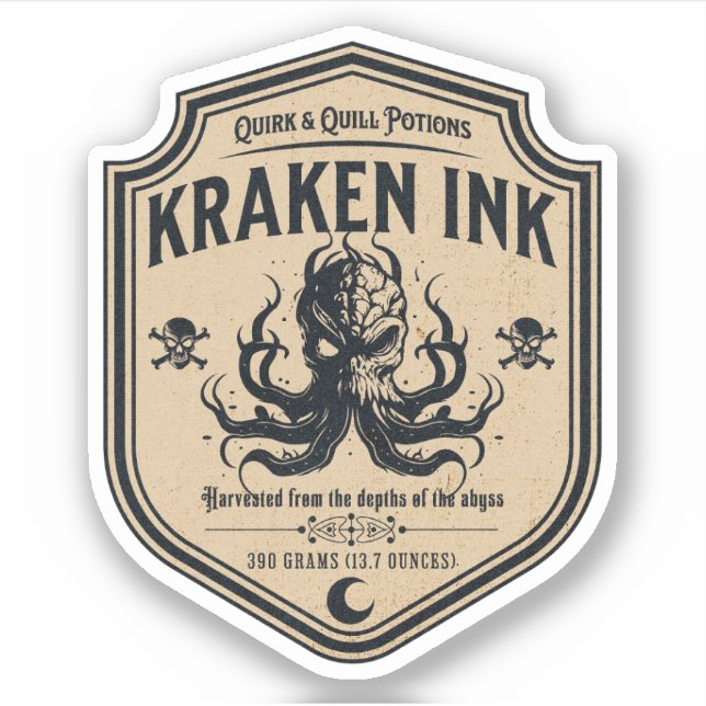 Étiquette de la bouteille d'apothèque d'Halloween  (Devant)