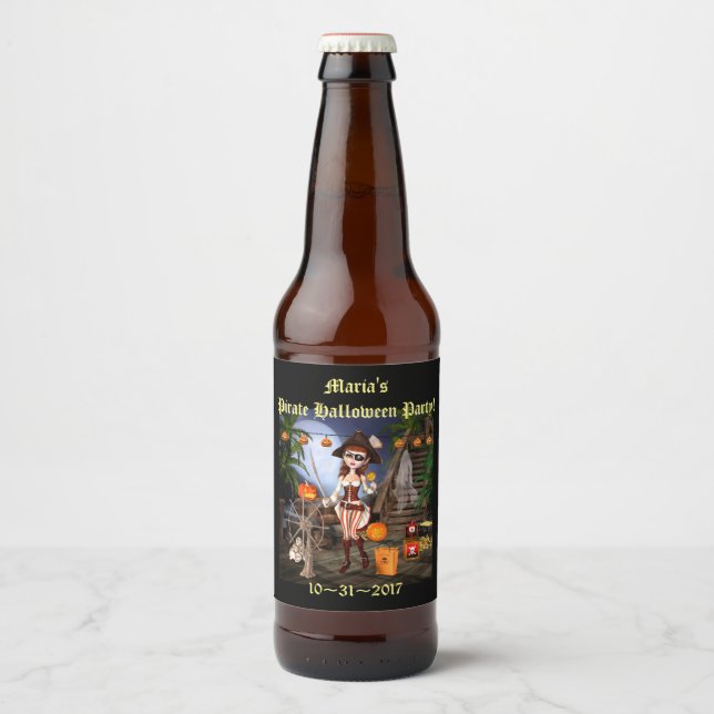 Étiquette de la bouteille de bière de la fille Pir (Devant)