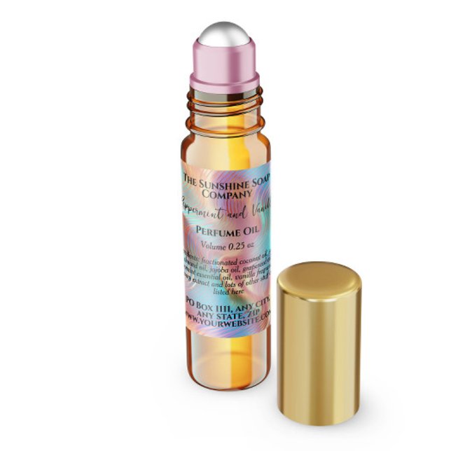 Étiquette de la bouteille de parfum holographique (Créateur téléchargé)